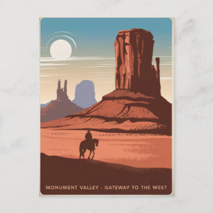 Carte Postale Monument Valley Vintage