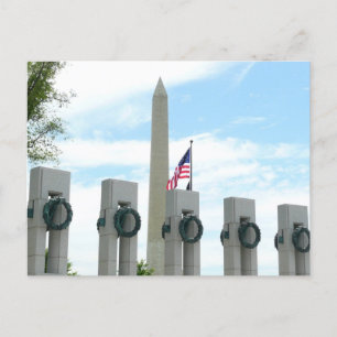 Carte Postale Monument Washington et mémorial de la Seconde Guer