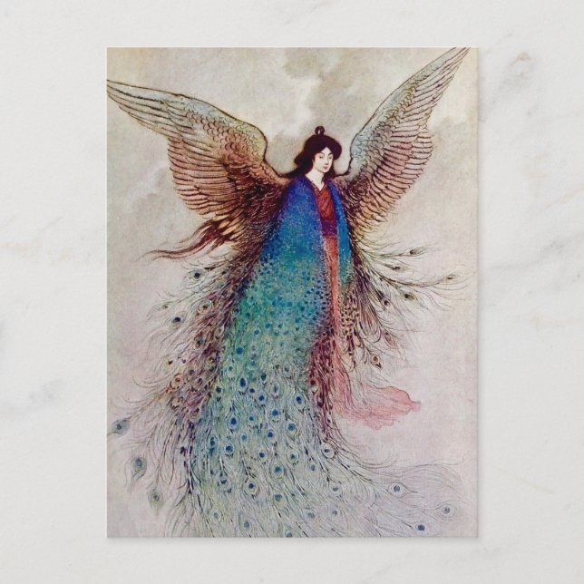 Carte Postale "Moon Maiden" Fairy Art de Warwick Goble (Devant)