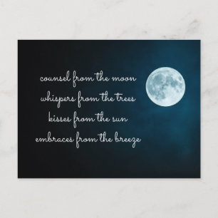 Carte Postale Moon Trees Soleil Breeze Poème Nature 