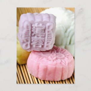 Carte Postale Mooncakes colorés