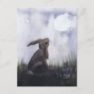 CARTE POSTALE MOONGAZING HARE