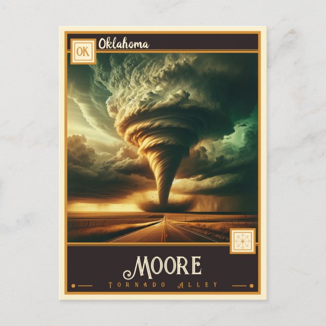 Carte Postale Moore, Oklahoma | Vintage (Devant)