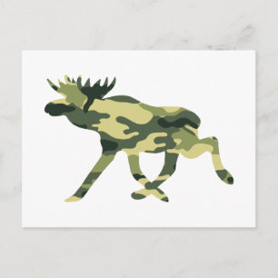 Carte Postale Moose / Elk Woodland Camouflage / Camo