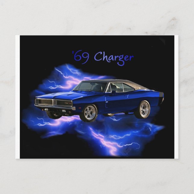 Carte Postale Mopar :  Chargeur Dodge '69 (Devant)