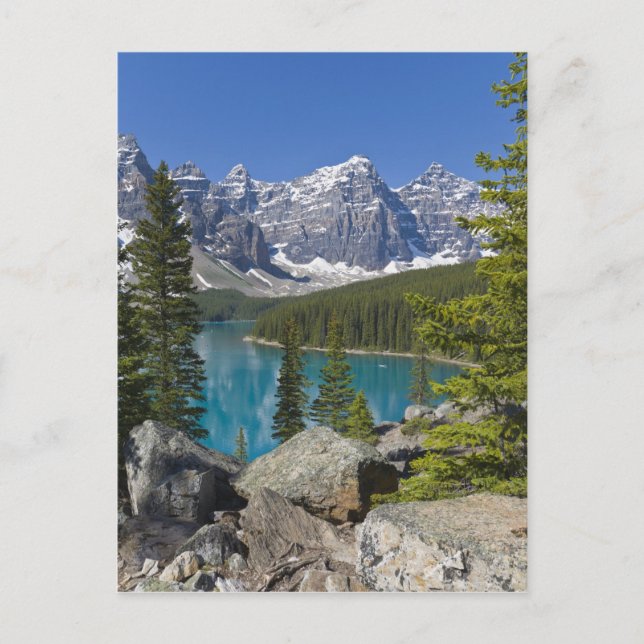 Carte Postale Moraine Lake, Rocheuses canadiennes, Alberta, Cana (Devant)