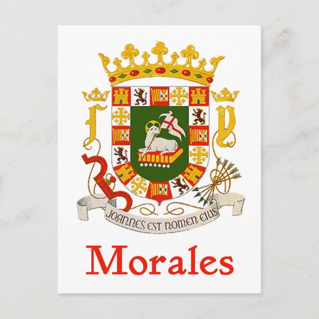 Carte Postale Morales Porto Rico Shield (Devant)