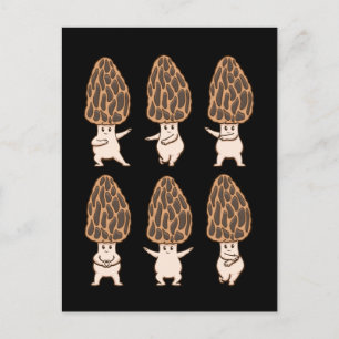Carte Postale Morel Champignons Hunter Mycologie Cadeau Morel