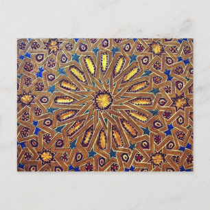 Carte Postale morocco mosaïque islam décoration géométrie arabe