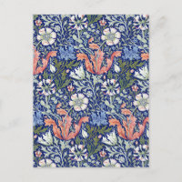 Morris Blue Arrière - plan 1896 Compton Floral Pat