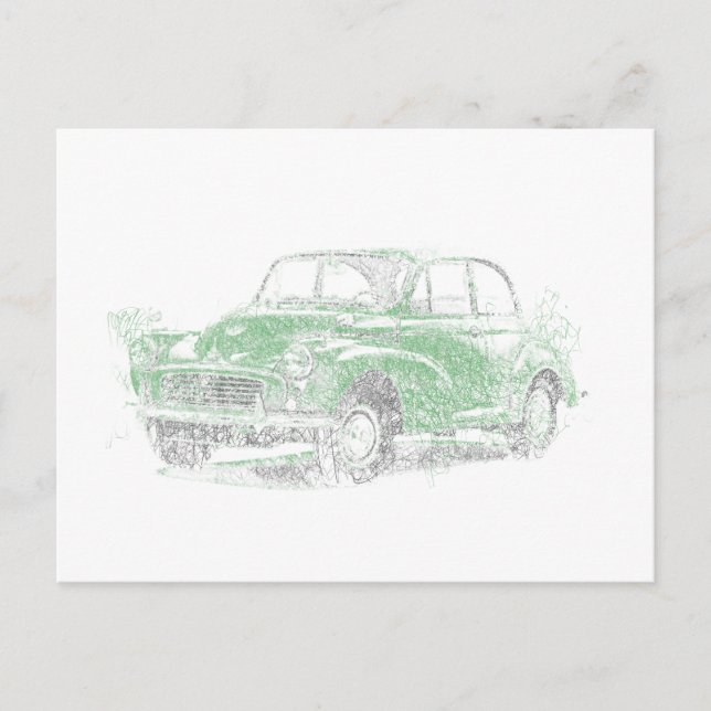 Carte Postale Morris Minor (Biro) (Devant)