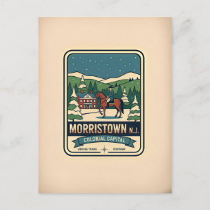 Carte Postale Morristown NJ Rétro Voyage Années 50