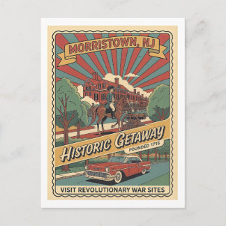 Carte Postale Morristown NJ Rétro Voyage Historique Années 50