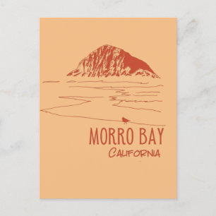 Carte Postale Morro Bay Californie Art de Morro Rock