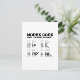 Carte Postale Morse Code Alphabet phonétique OTAN
