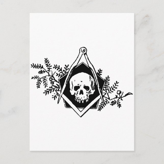 Carte Postale Mortalité Carré et Compass (Devant)