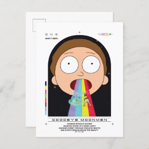 Carte Postale Morty Goodbye Moonmen Citation Graphique