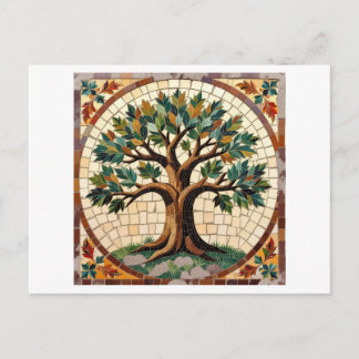 Carte Postale Mosaic tree