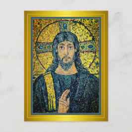 Carte Postale Mosaïque antique Image de Jésus Christ le Sauveur