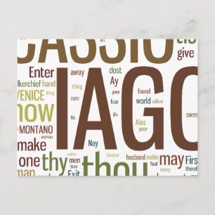 Carte Postale Mosaïque de mots d'Othello