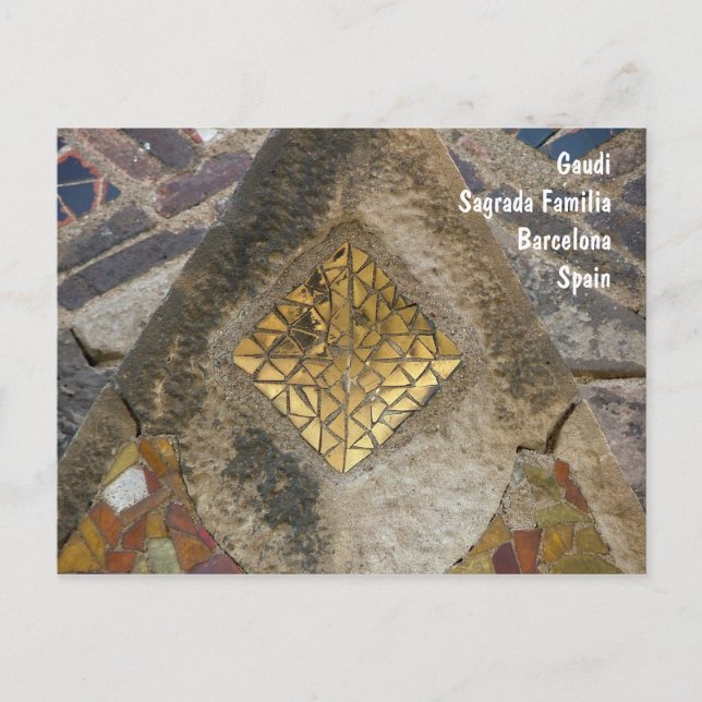 Carte Postale Mosaïque de Sagrada Familia (Devant)