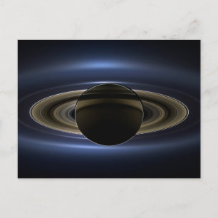 Carte Postale Mosaïque du système de Saturne en contre-jour du S