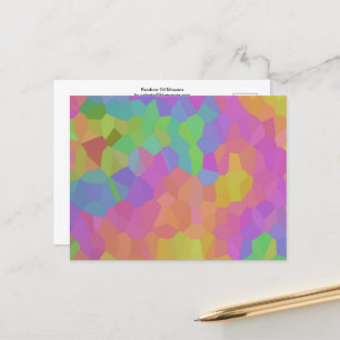 Carte Postale Mosaïques à l'huile arc-en-ciel