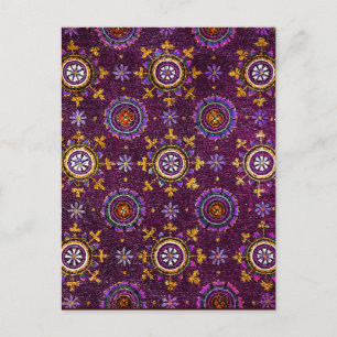 CARTE POSTALE MOSAÏQUES BYZANTINES DE RAVENNE,ÉTOILE,NUIT ÉTOILÉ