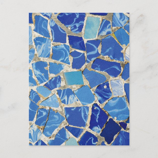 Carte Postale Mosaïques Gaudi avec touche huile (Devant)