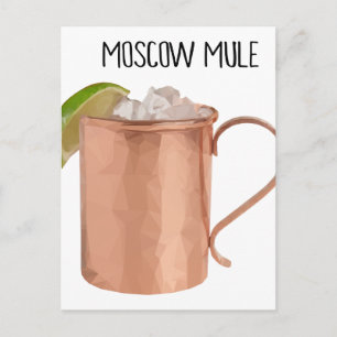 Carte Postale Moscou Mule Cuivre Mug basse Poly Conception géomé