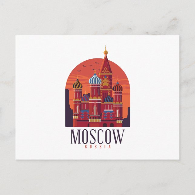 Carte Postale Moscou Russie Skyline (Devant)
