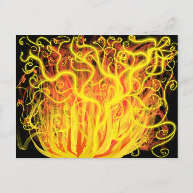 Carte Postale Moses brûle Bush Christian Modern Art (Devant)