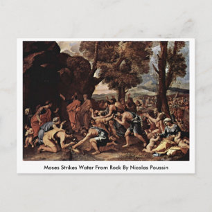 Carte Postale Moses Strike De L'Eau De Roche Par Nicolas Poussin