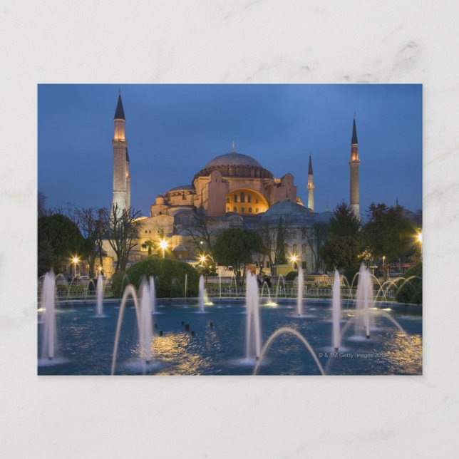 Carte Postale Mosquée bleue, Istanbul, Turquie (Devant)