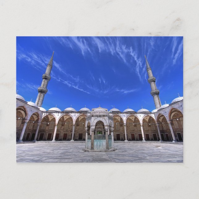 Carte Postale Mosquée Bleue, Istanbul, Turquie (Devant)