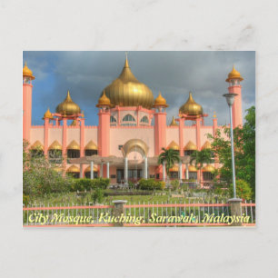 Carte Postale Mosquée de la ville, Kuching, Sarawak, Malaisie