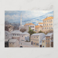 Mostar, Bosnie - Peinture Townscape Acrylique