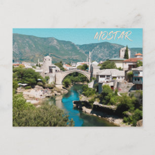 Carte Postale Mostar : Peinture à l'huile