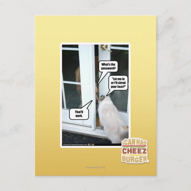 Carte Postale Mot de passe (Devant)