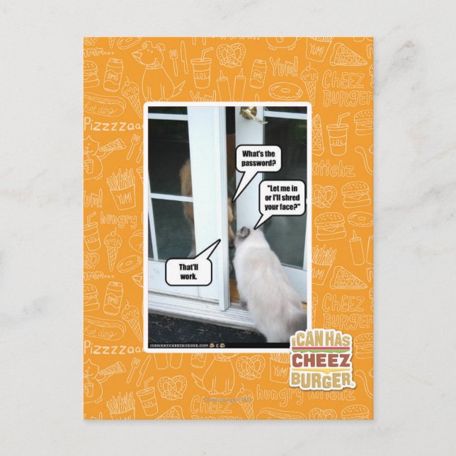 Carte Postale Mot de passe svp (Devant)