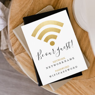 Carte Postale Mot de passe Wifi et réseau personnalisé