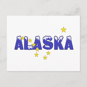 CARTE POSTALE MOT NEIGE ALASKA