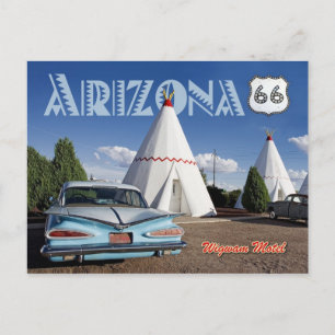 Carte Postale Motel historique de Wigwam, Route 66, Arizona