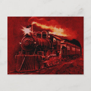 Carte Postale Moteur à vapeur magique Train victorien