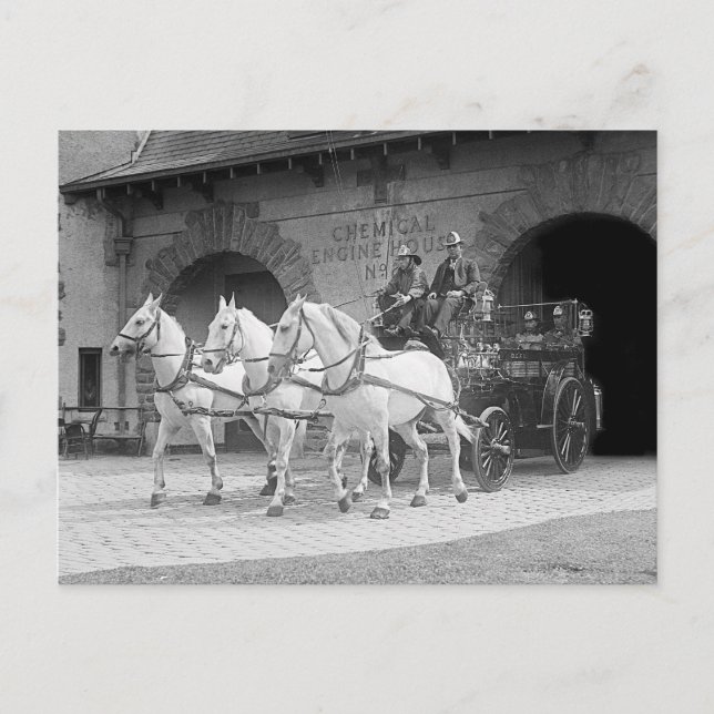 Carte Postale Moteur de tir à cheval, 1922 (Devant)