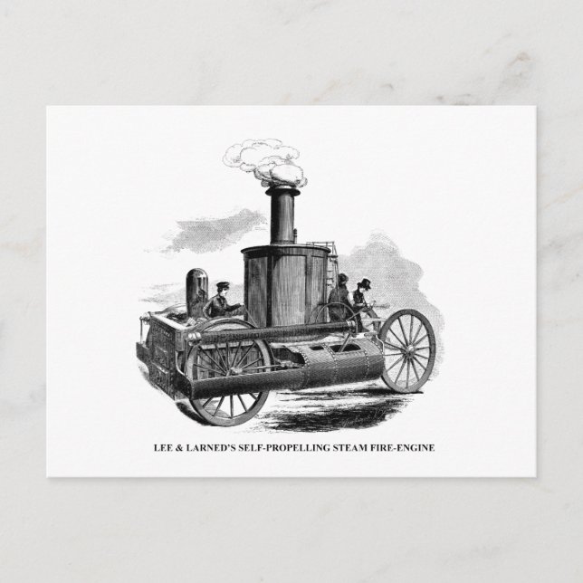 Carte Postale Moteur d'incendie Lee et Larned (Devant)