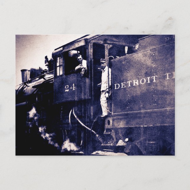 Carte Postale Moteur ferroviaire Terminal Detroit #24 (Devant)