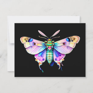 Carte Postale Moth Pastel, aquarelle, Croisement