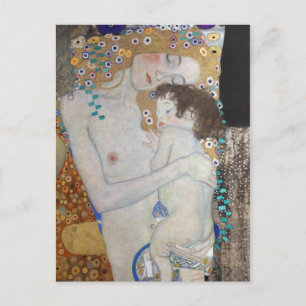 Carte Postale Mother and Child by Gustav Klimt