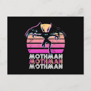 Carte Postale Mothman Retro 80s thème cadeau